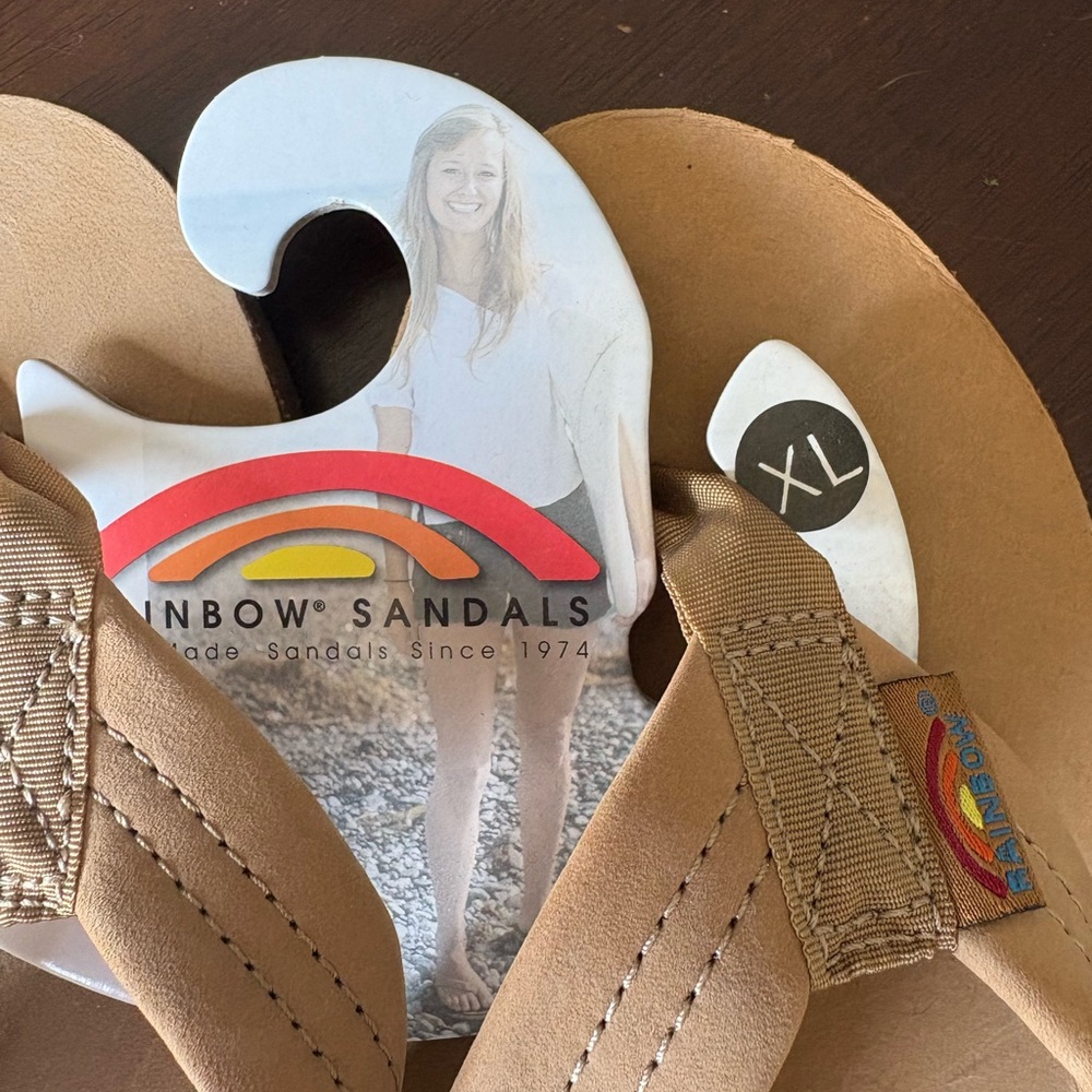Rainbow wide strap sandals- XL (8.5-9.5) - Picture 2 of 6